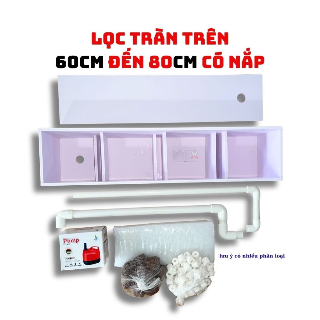 Lọc Tràn Bể Cá Fomex 60 Đến 80cm – Nhẹ, Cứng, Bền, Dễ Lắp Đặt – PT STORE BỂ CÁ & PHỤ KIỆN