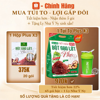[Mua Túi To Siêu Tiết Kiệm] Bột Gạo Lứt Plus - X3 Như Ý NY kèm LY, tặng dây đo