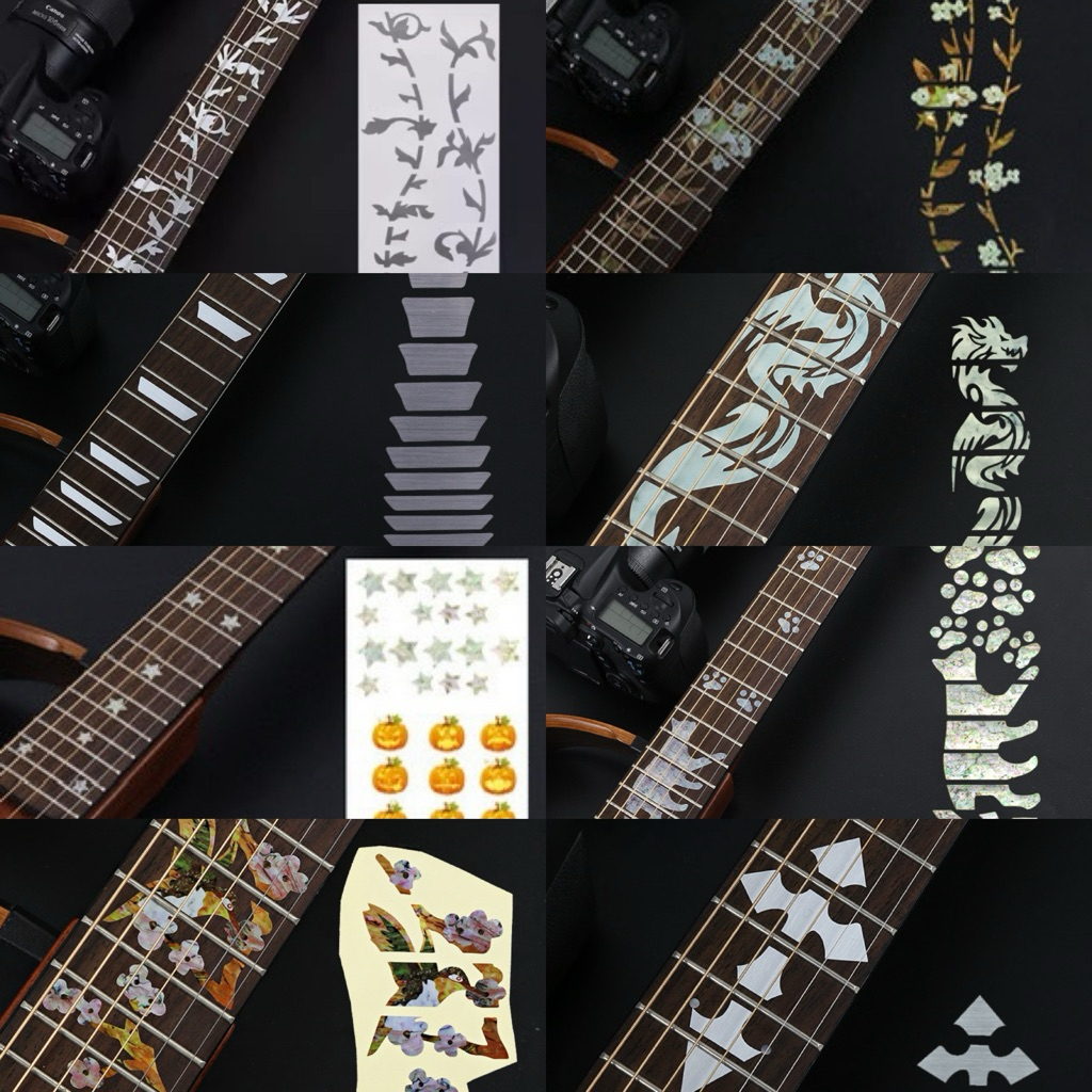 Dán khảm cần đàn guitar (nhiều mẫu, click đặt hàng để chọn)