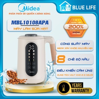  Máy Làm Sữa Hạt Midea MBL10108APA  Máy Nấu Sữa Hạt Mini Dung tích 1L Công suất 800W  