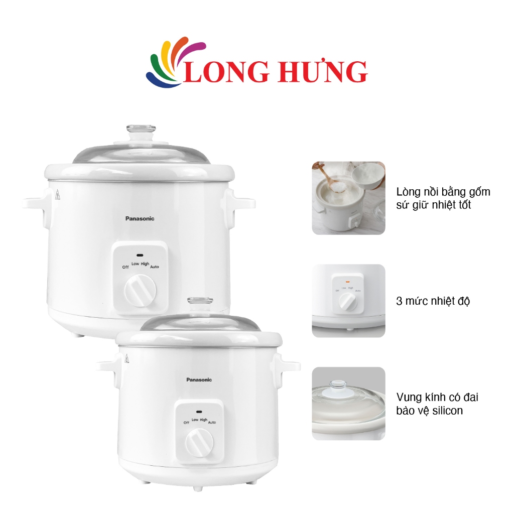 Nồi nấu chậm Panasonic 3 lít NF-N31AWRA/5 lít NF-N51AWRA - Hàng chính hãng