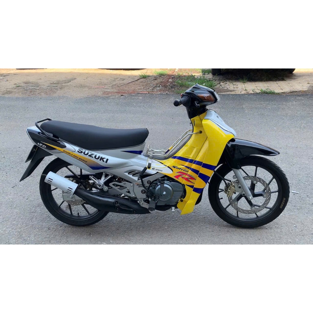 TEM SATRIA 2000 ( Trắng Vàng Đen ) - ST2K - TEM 3 LỚP