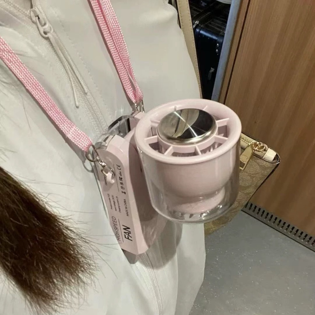 Quạt Sò Lạnh FC8 Động Cơ 7 Cánh Quạt 100 Cấp Độ Gió, Pin Dung Lượng Lớn 3000mAh Quạt 6 Tiếng, Màn Hì