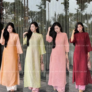  Áo Dài Tết Cách Tân Dáng Suông Vải Tơ Tằm Ánh Kim Phù Hợp Mặc Lễ Tết Cưới Hỏi Chụp Ảnh Đi Chơi 