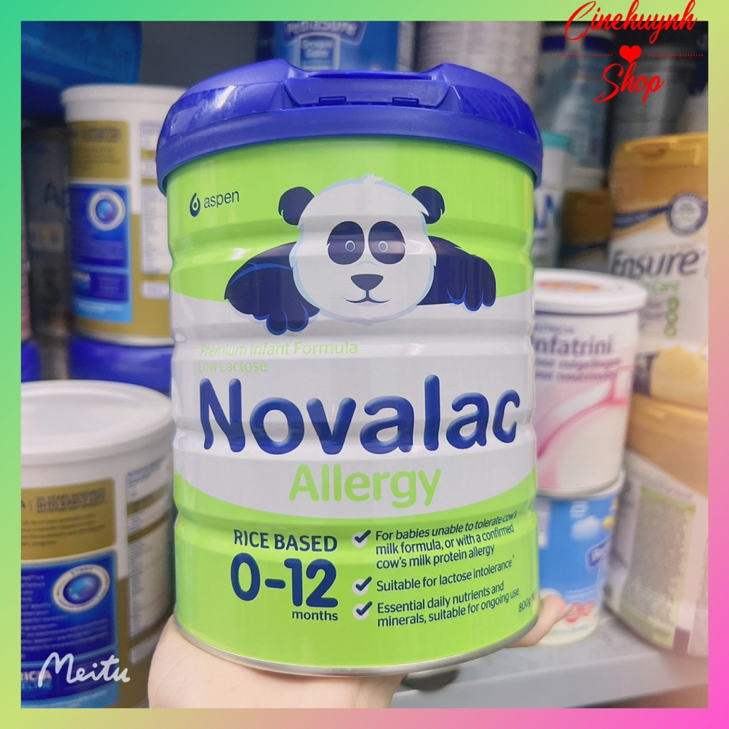 Sữa gạo Novalac Allergy 800g hàng nội địa Úc cho bé dị ứng đạm bò 0-12m
