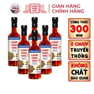   TẶNG Bao Lìxì và Nước tương 125ml  Thùng 6 chai nước mắm nhỉ xuất khẩu nhãn xanh vị dịu nhẹ Làng Chài Xưa 500ml chai 