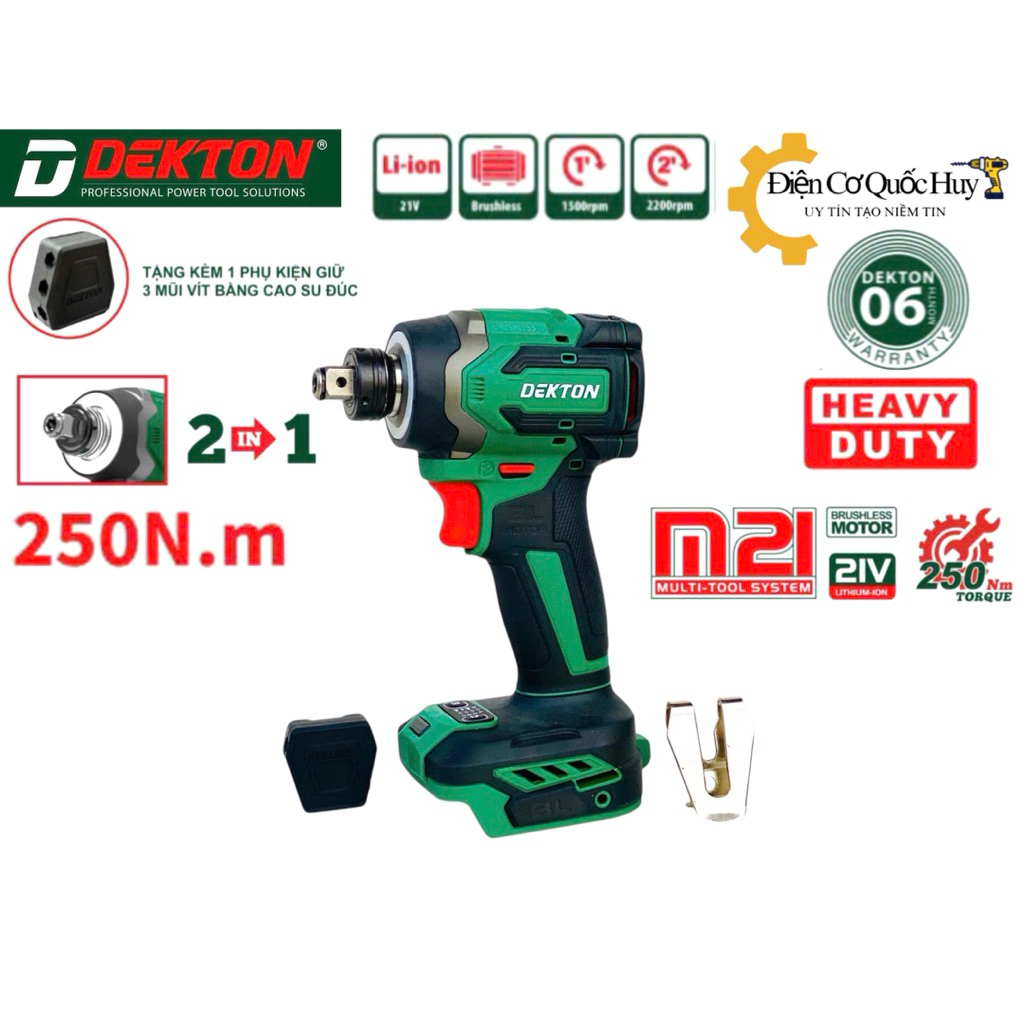 Thân Máy chuyên Vít 2 trong 1 DEKTON M21-CV250PLUS GEN 3 PRO Lực siết 250N.m thế hệ mới
