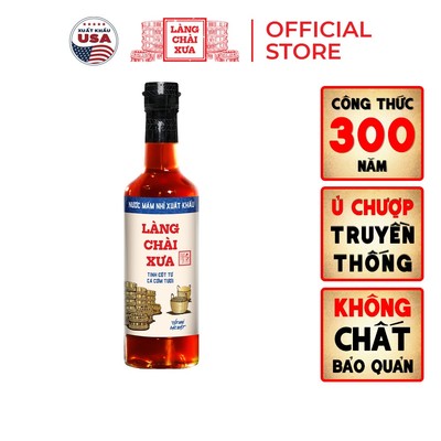 Nước Mắm Nhỉ Xuất Khẩu Nhãn Xanh Truyền Thống Làng Chài Xưa 500ml Tinh Cốt Cá Cơm Tươi Vị Diu Nhẹ
