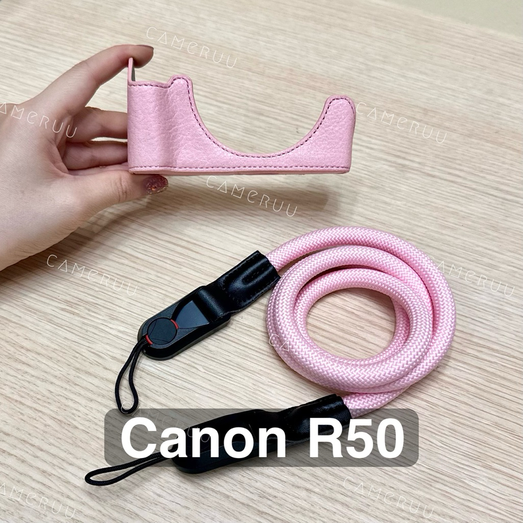 [SẴN] Case bao da máy ảnh Canon R50 nhiều loại