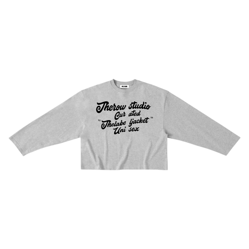 [Ver5] Áo Thun Tay Dài Long Sleeve Boxy THEROW 250gsm Form Rộng Cổ Tròn "THE LABEL" Unisex Nam Nữ Phong Cách Basic Thoải | BigBuy360 - bigbuy360.vn