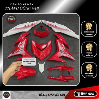 Dàn áo Exciter 150 Trắng Đỏ Tem Exciter | Hàng Chính Hãng chuẩn đời 2015–2023 | Tặng Tem + Baga + Sticker