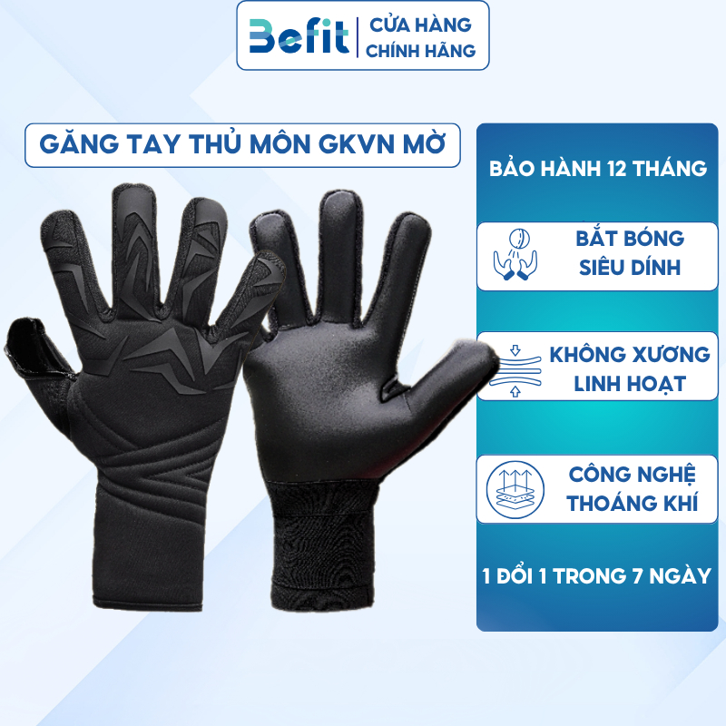 Găng tay thủ môn GKVN Mờ siêu dính chính hãng, Găng bắt bóng chất lượng cao siêu bền, găng chụp bóng