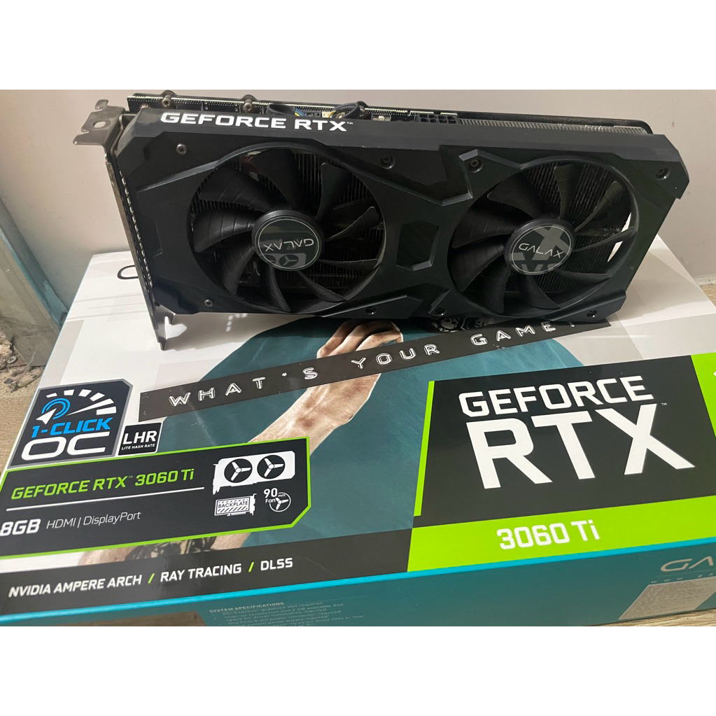 VGA card màn hình GALAX RTX 3060TI 1 click 2 fan 2ND