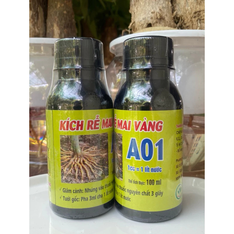 Kích Rễ Mai Vàng A01 Combo 1 lọ - 3 lọ Phân Bón Kích Rễ Hiệu Quả Cho Bonsai Vật tư NN Trường Giang