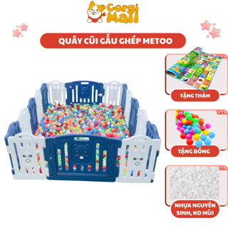  Quây Cũi Nhựa Gấu Ghép Cho Bé Đủ Kích Thước Tặng Bóng Và Thảm 2 mặt CORGI.MALL 