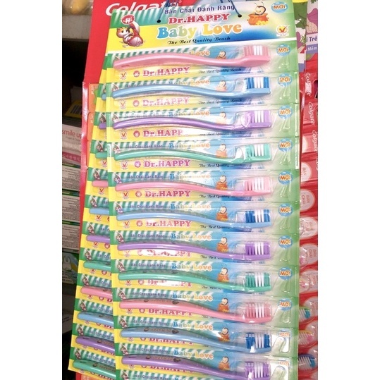 [Top Value] ( Vỉ 12 cây ) Bàn chải đánh răng Dr.Happy - Mẫu vĩ Người lớn or Bé
