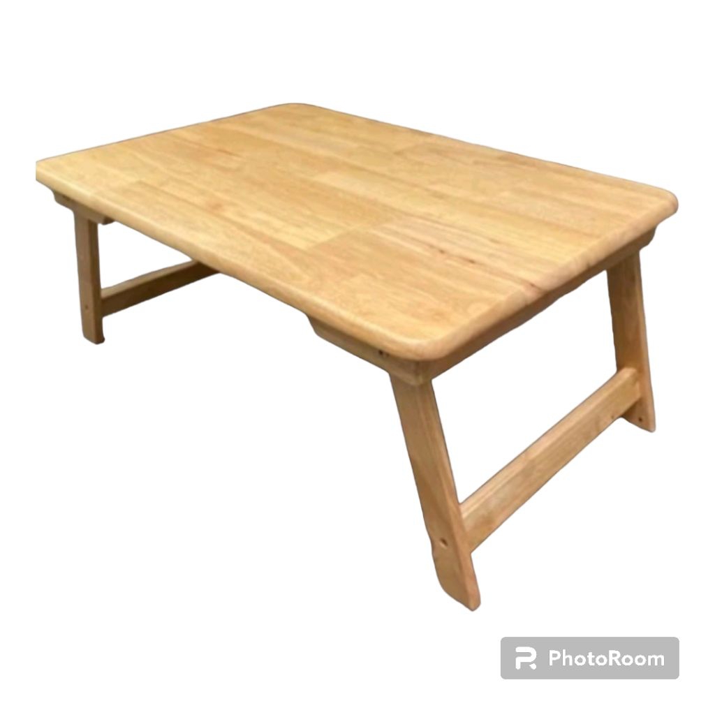 Bàn xếp gọn gỗ cao su sơn PU gấp gọn. Bàn gỗ làm việc học tập 50 x 70 cao 30cm