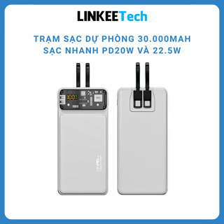 Sạc Dự Phòng 30000mAh 2 Output USB 2 Input Micro Type-C - Hỗ Trợ Sạc Nhanh
