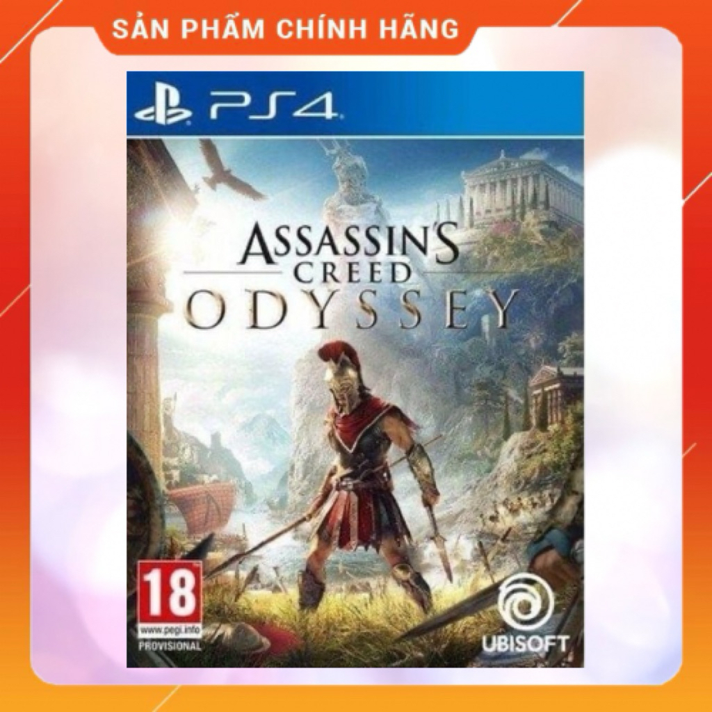 Đĩa game Ps4 Assassin's Creed Odyssey - Full box - 2nd - Playstation 4 disc, game đi cảnh