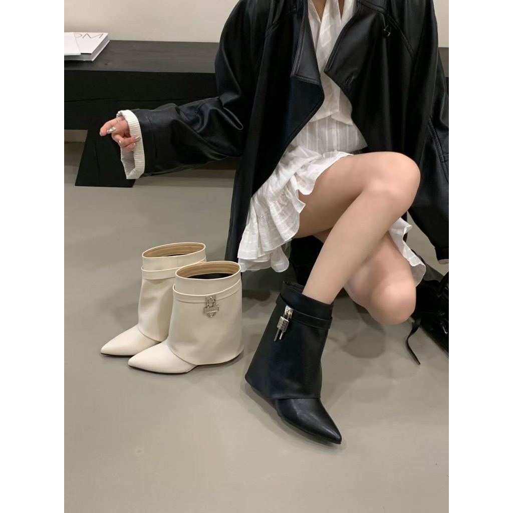 c2818-1 bốt ngắn mijili 2 màu mới nhất 2025