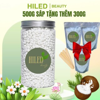   Tặng 300g  Hũ 500g Sáp wax lông dừa cao cấp HILED hũ 300g tặng 100g sáp siêu bám lông dùng cho toàn thân 