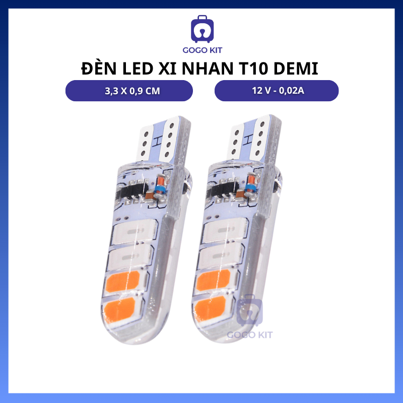 Đèn led xi nhan T10 demi đèn led xi nhan demi T10 nháy chớp cực sáng cho xe máy cao cấp