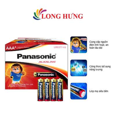 Pin kiềm Panasonic Alkaline AAA LR03T (24 viên/48 viên) - Hàng chính hãng