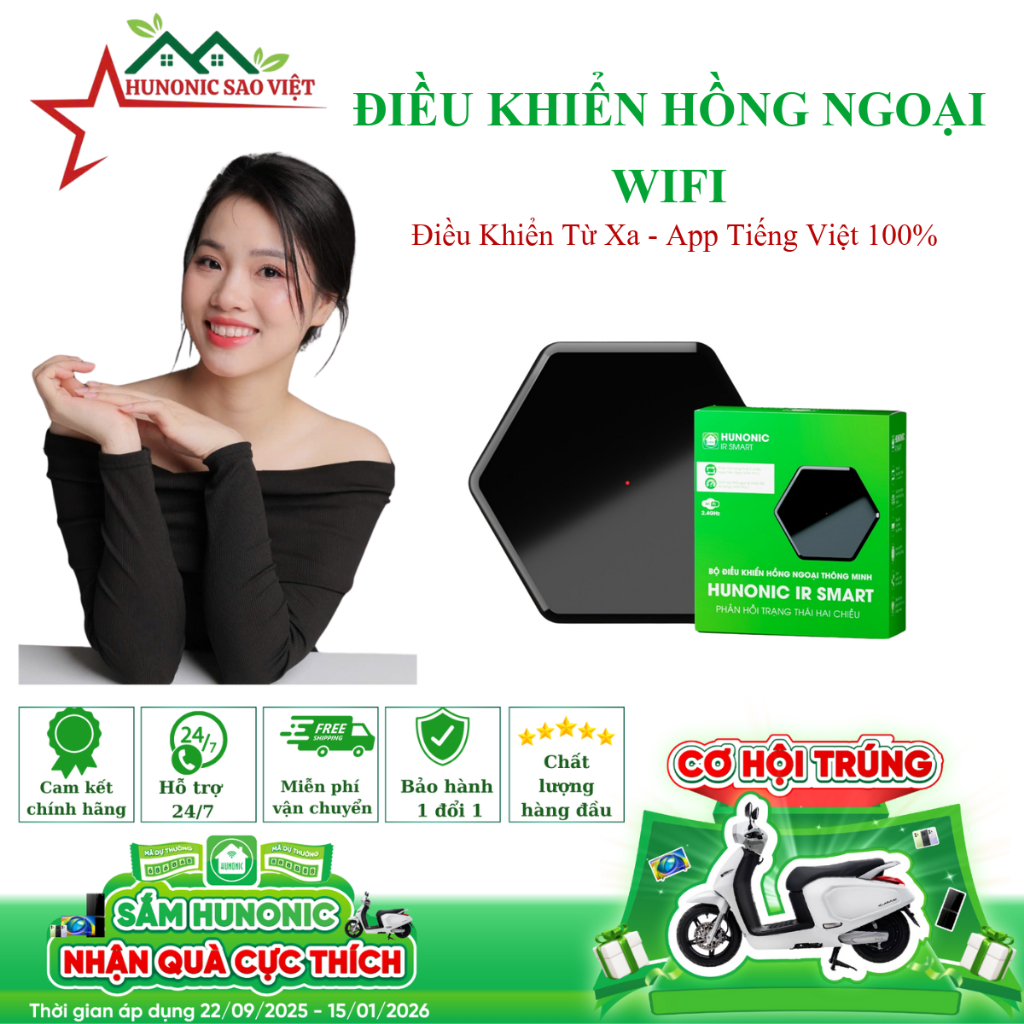 Bộ điều khiển Tivi, Điều Hoà qua điện thoại Hunonic IR Smart Pro