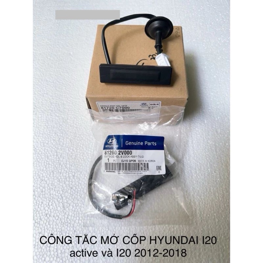 CÔNG TẮC MỞ CỐP HẬU HYUNDAI I20 active và I20 2012-2018 81720-C7000 81260-2V000