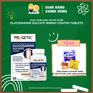   HSD 04 2027  Thực Phẩm Bảo vệ Sức Khỏe Progetic Glucosamine Sulfate 1500mg Hỗ Trợ Xương Khớp Người Lớn 