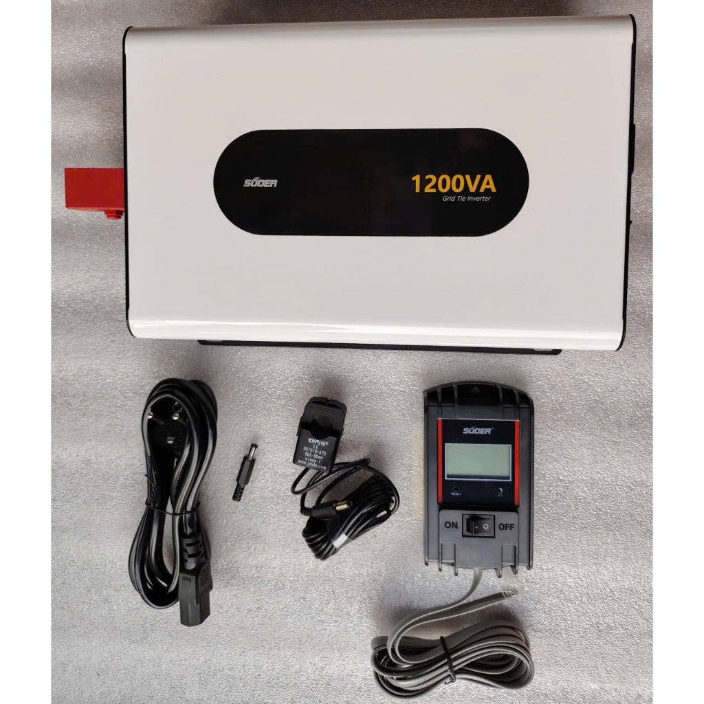 Biến tần hòa lưới bám tải Suoer 1200W 30V-45V có đồng hồ hiển thị - GTI-D1200VA