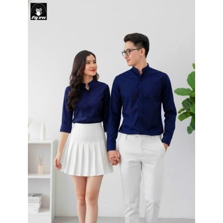 Áo Sơ Mi Cặp Cổ Trụ FIg Tree Trẻ Trung, Năng Động Siêu Hot, Hàng có size 40kg - 110kg