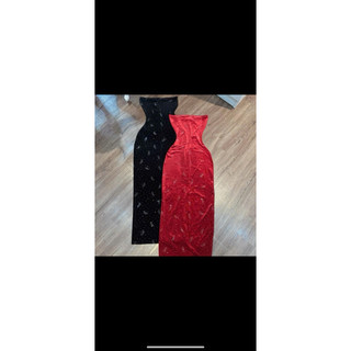 ĐẦM BODY ỐNG CHẤM BI ĐÁ