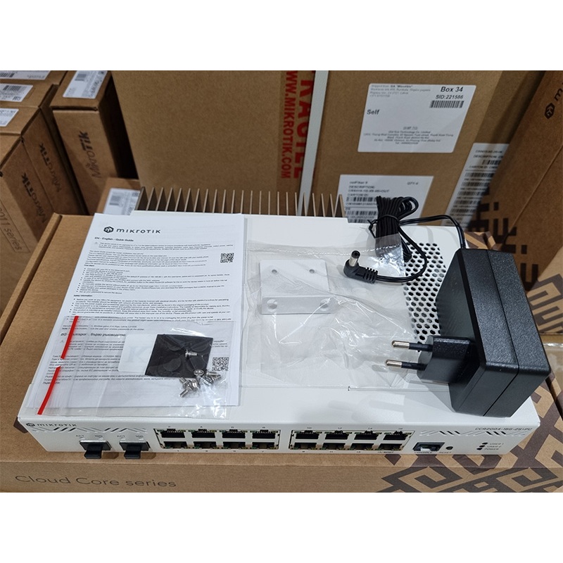 Router MikroTik CCR2004-16G-2S+PC Chính Hãng – Router 10G Hiệu Năng Cao, CPU 4 Nhân, RAM 4GB, 16 Cổn