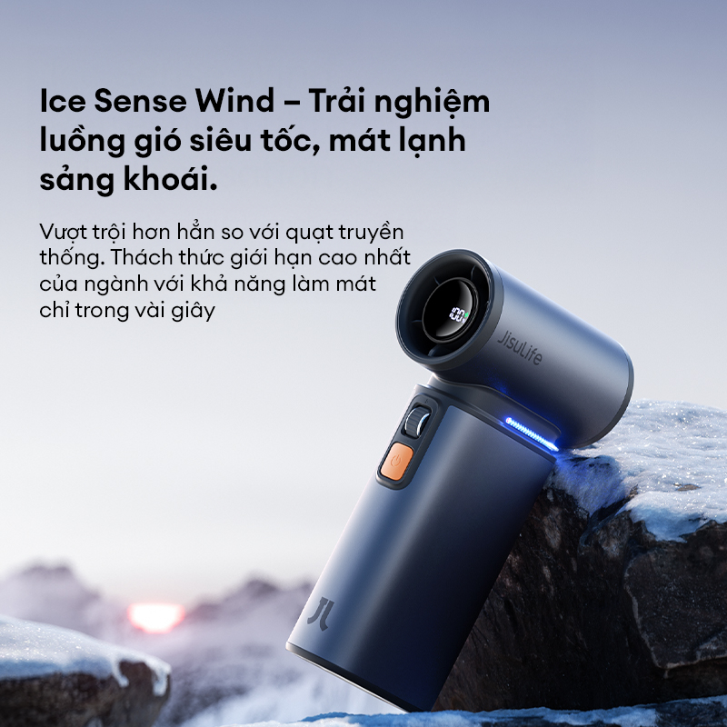 Quạt Cầm Tay JISULIFE FA55 Ultra1 - Sử Dụng 1-6 Giờ, 100 Cấp Gió, Sạc Nhanh 18W, Bảo Hành 12 Tháng | BigBuy360 - bigbuy360.vn
