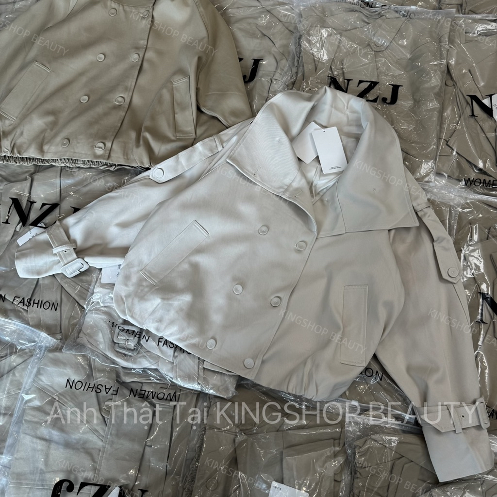 𝙆𝙞𝙢 𝘼𝙣𝙝 𝘽𝙪̀𝙞// Áo Khoác Mangto, Áo Kaki Nữ Cổ Cao Form Rộng Phối Cúc Tròn Style Hàn Quốc Basic Mùa Thu Đông 2026 | BigBuy360 - bigbuy360.vn