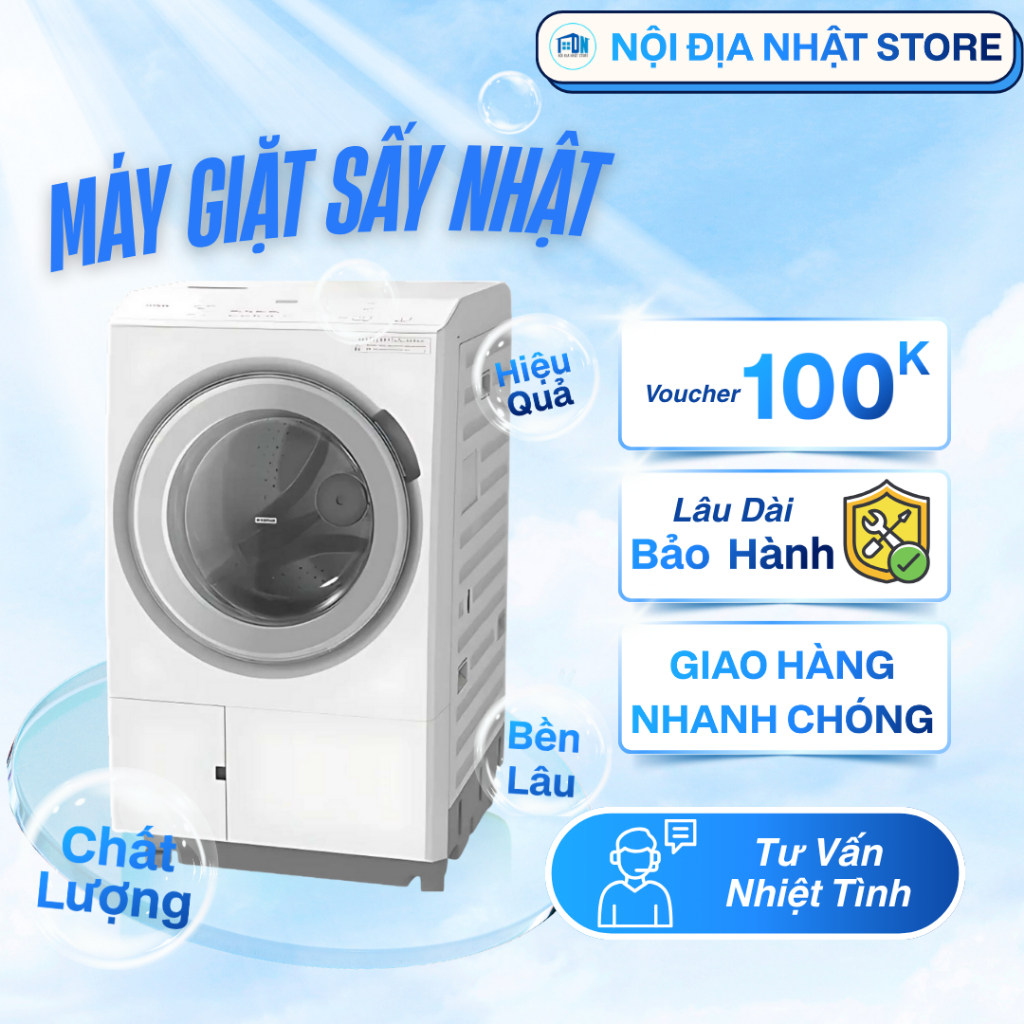Máy giặt sấy Nhật Hitachi BD-SV120KL – Giặt 12kg, sấy 6kg