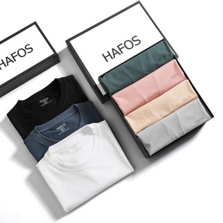    COMBO 2 ÁO   Áo thun cotton 4 chiều HAFOS mát lạnh ít nhăn mặc là  thoải mái.Áo phông nam trơn form suông co giãn 