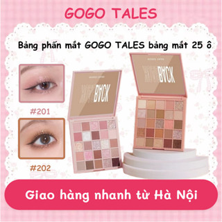  GOGO TALES Bảng Phấn Mắt Bảng Mắt 25 Ô Make Up Cá Nhân Và Chuyên Nghiệp Tông Hồng Cam 