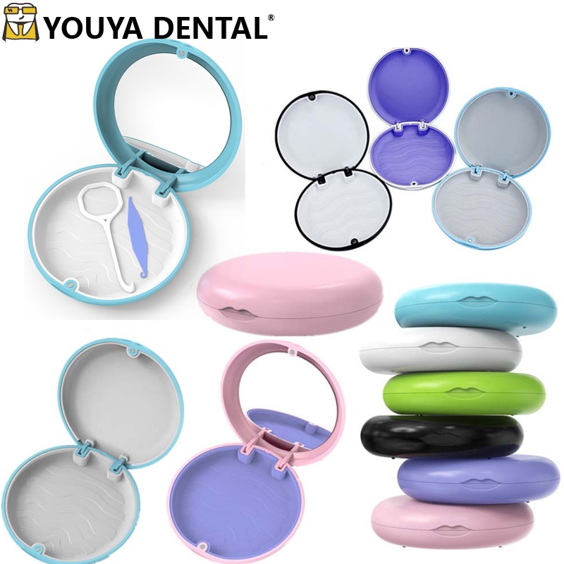 Hộp đựng khay niềng răng, invisalign, hàm duy trì chỉnh nha có gương