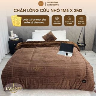  Chăn Lông Cừu Nhỏ 1m6 X 2m2 Cho Mùa Đông Đại Hàn 1 Người  Lasante Bảo Hành Chính Hãng Kèm Túi 