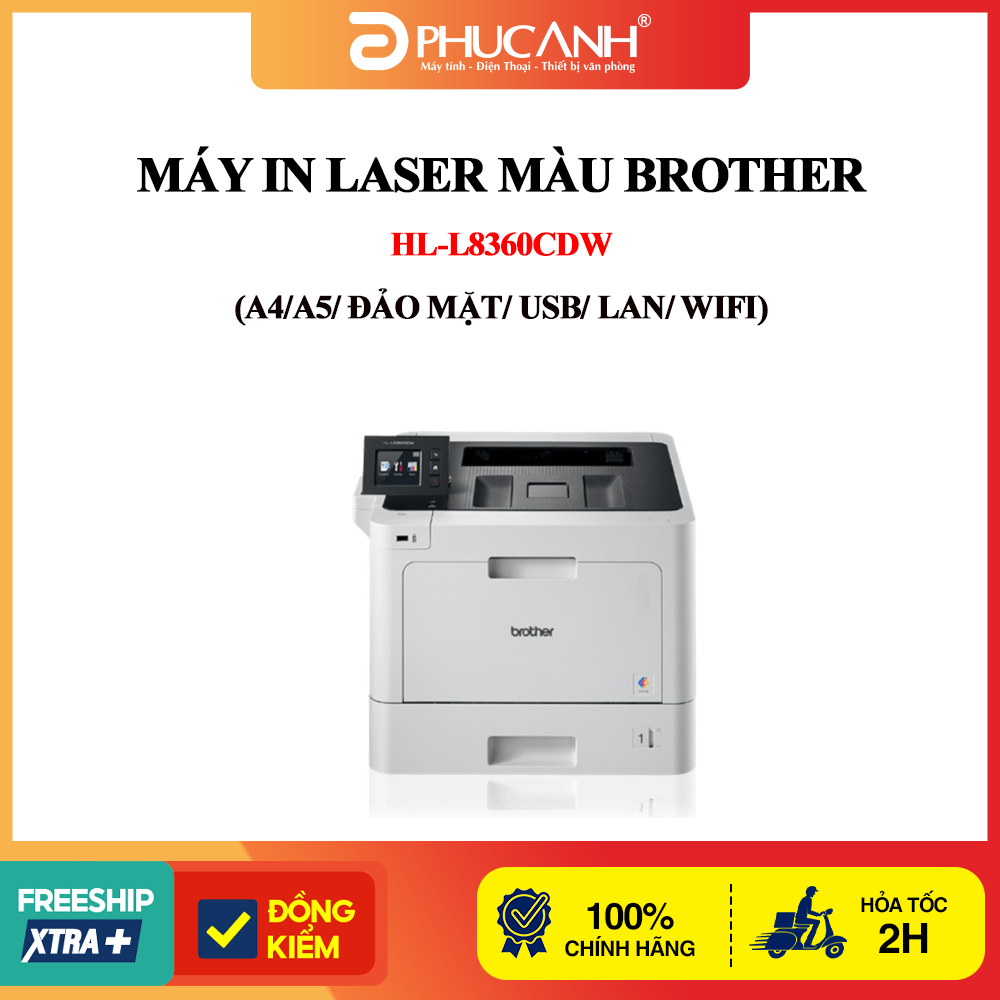 Máy in laser màu Brother HL-L8360CDW (A4/A5/ Đảo mặt/ USB/ LAN/ WIFI)