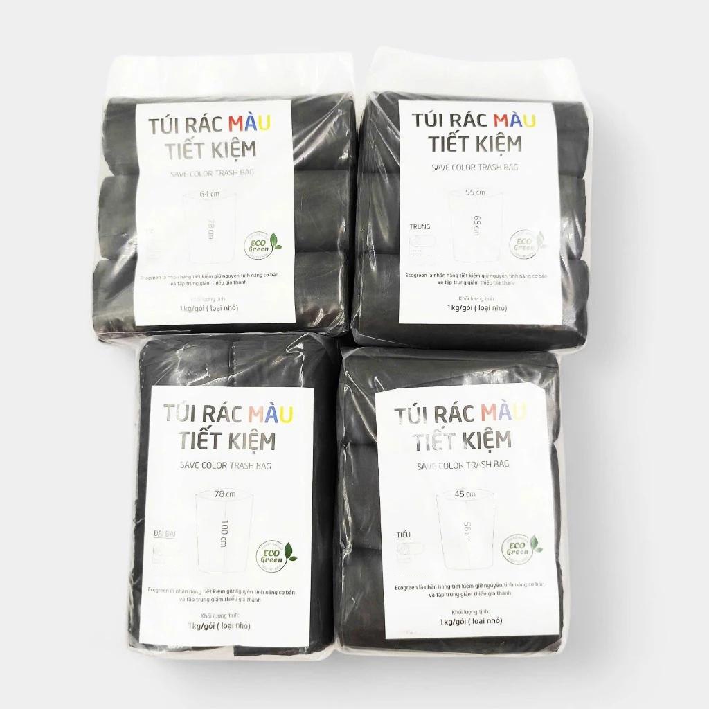 1 Kg Túi Đựng Rác Cuộn TATOMO Tiện Dụng Màu Đen Loại Cực Dai Đủ Size