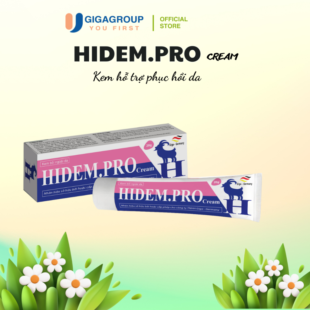 (Hàng Việt Nam) Hidem.pro cream kem bôi da tuýp 20g GIGA GERMANY