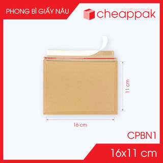 CPBN1 - 16x11 cm - Combo 60 phong bì đóng hàng giấy nâu, thay thế túi nhựa gói hàng -C.MPBN1
