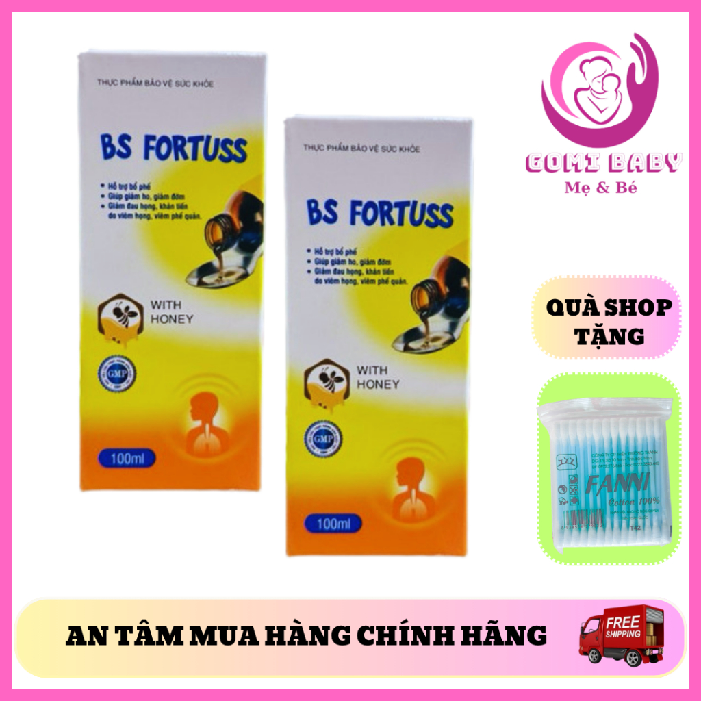 [CHÍNH HÃNG] SIRO BS FORTUSS giảm ho, long đờm, giảm đau họng hiệu quả