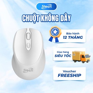 Chuột không dây 5TECH cho máy tính gaming sạc pin, siêu nhạy cho laptop, chất liệu nhựa ABS cao cấp