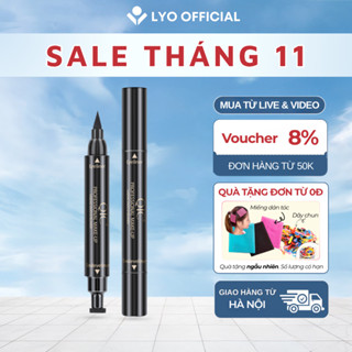  Bút kẻ mắt in eyeliner 2 đầu QIC Khuôn in eyeliner mực in sắc nét chống nước lâu trôi 