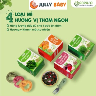  Mì rau củ Ăn dặm Organic Anpaso bổ sung Vitamin chất sơ hỗ trợ tiêu hóa cho bé gói 120g 