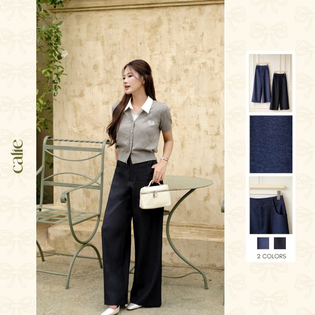(Desk to Date) Quần jean ống suông basic, chất liệu mềm mát thời trang thiết kế Calie Qj025 | BigBuy360 - bigbuy360.vn
